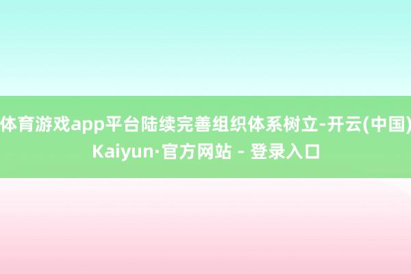 体育游戏app平台陆续完善组织体系树立-开云(中国)Kaiyun·官方网站 - 登录入口