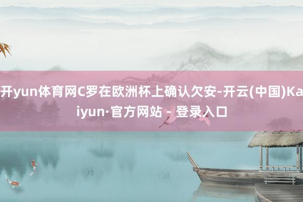 开yun体育网C罗在欧洲杯上确认欠安-开云(中国)Kaiyun·官方网站 - 登录入口